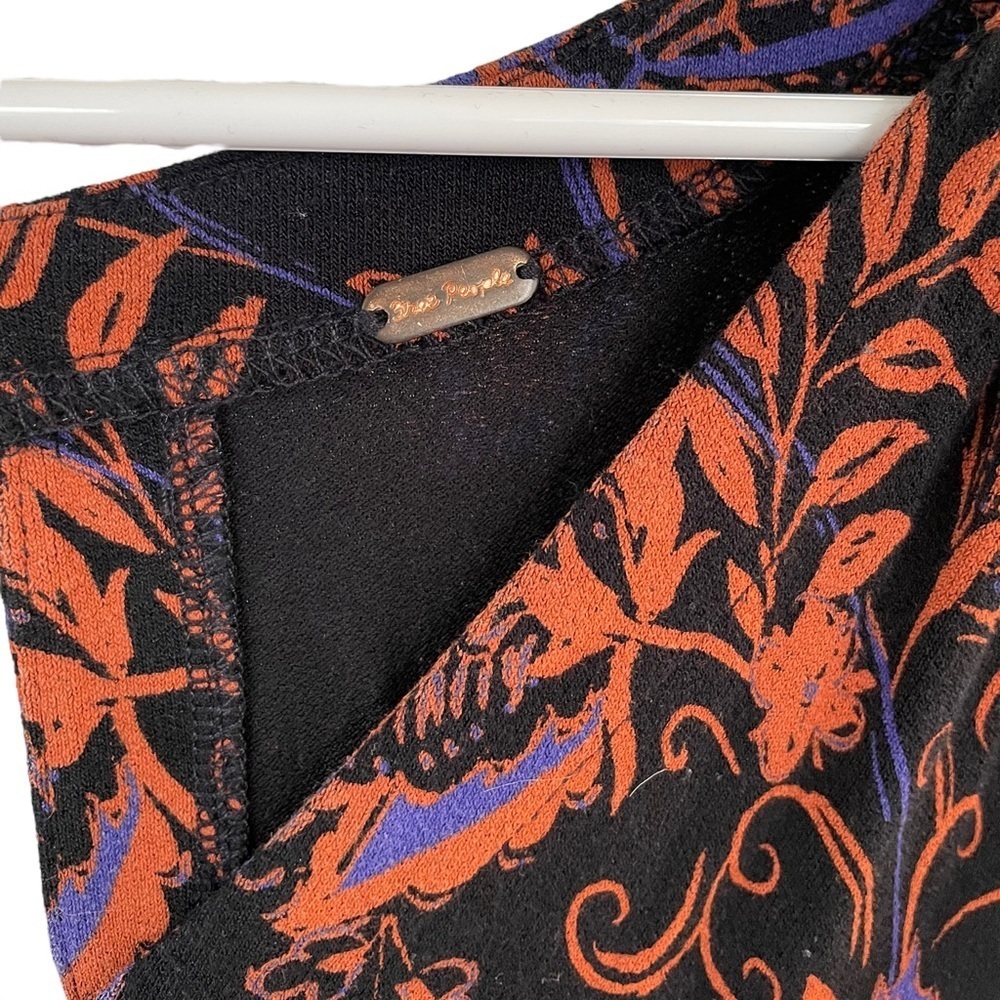 Free People Black and Purple Floral Tunic - Picture 6 of 10